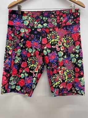 Calvin Klein Black Multicolor Floral Bike Shorts